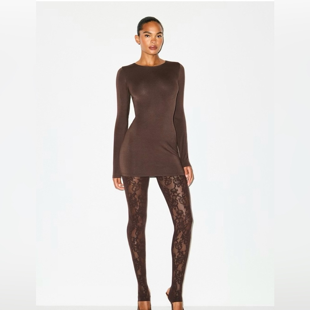 NWT SKIMS Brown Mini Dress